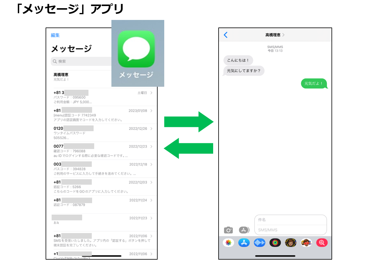 メッセージアプリご利用イメ－ジ